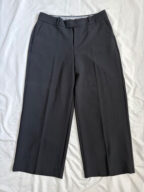 Women's Black Wide-Leg Dress Trousers